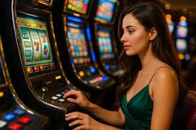 Dealer live casino tersenyum menyapa pemain di studio